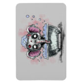 Zombie Elephant in einer Badewanne Magnet (Vertikal)
