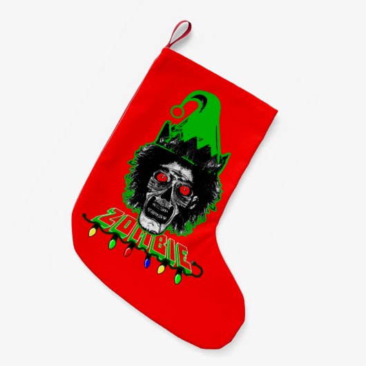 Zombie - Elf Kleiner Weihnachtsstrumpf (Vorderansicht (hängend))