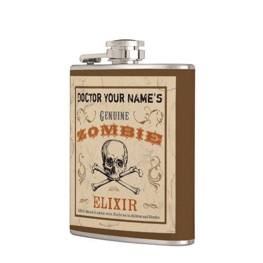 Zombie Elixir Anpassbare Flasche Flachmann (Links)