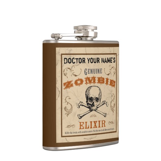Zombie Elixir Anpassbare Flasche Flachmann (Rechts)