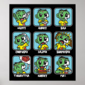 Zombie Emoticons Poster (Vorne)