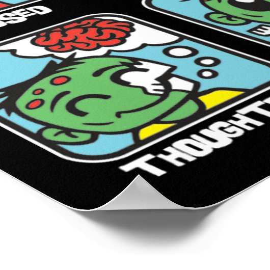 Zombie Emoticons Poster (Ecke)