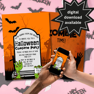 Zombie-Erwachsenenkostüm Halloween-Party-Einladung Einladung