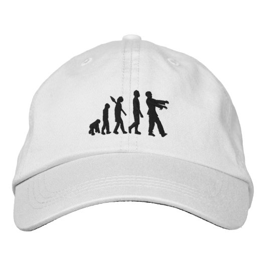 Zombie-Evolution Bestickte Baseballkappe (Vorderseite)