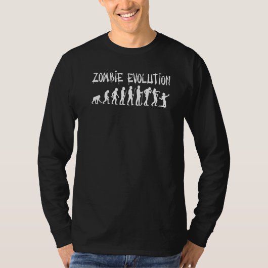 Zombie Evolution   Halloween Zombie T-Shirt (Vorderseite)