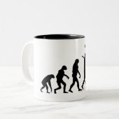 Zombie-Evolution Zweifarbige Tasse (Vorderseite Links)