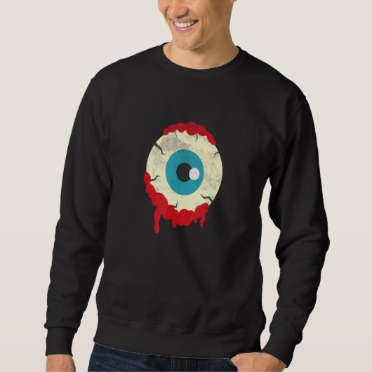 Zombie Eyeball Halloween Party Scary Zombies Men W Sweatshirt (Vorderseite)