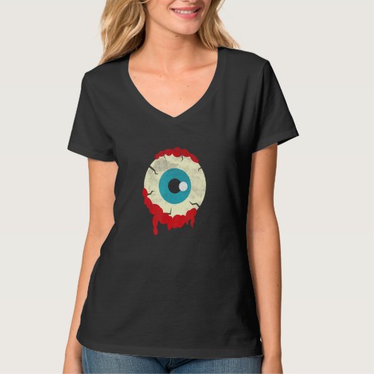 Zombie Eyeball Halloween Party Scary Zombies Men W T-Shirt (Vorderseite)