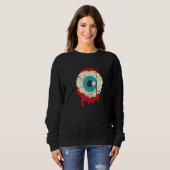Zombie Eyeball Halloween Scary Zombie   Sweatshirt (Vorne ganz)