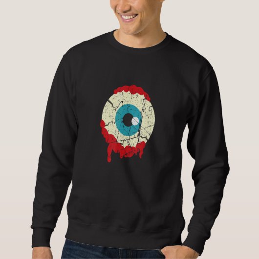 Zombie Eyeball Halloween Scary Zombie   Sweatshirt (Vorderseite)