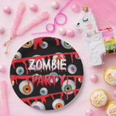 Zombie Eyeballs Apokalypse Halloween-Party Pappteller (Party)