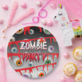 Zombie Eyeballs Apokalypse Halloween-Party Pappteller (Party)