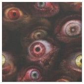 Zombie Eyeballs Creepisches Augenmuster Stoff (Nahaufnahme)