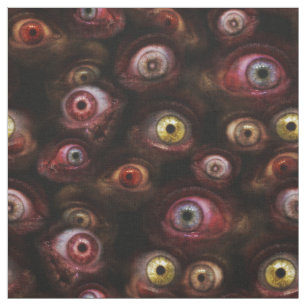 Zombie Eyeballs Creepisches Augenmuster Stoff