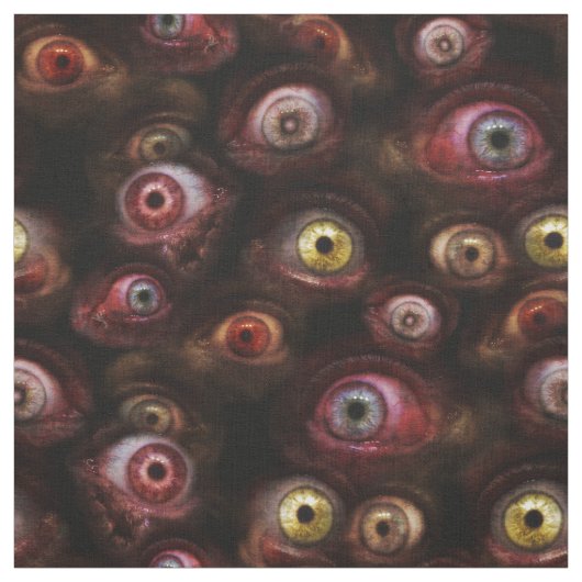 Zombie Eyeballs Creepisches Augenmuster Stoff (Muster)