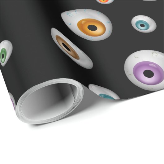 Zombie Eyeballs Geschenkpapier (Rolleneckpunkt)