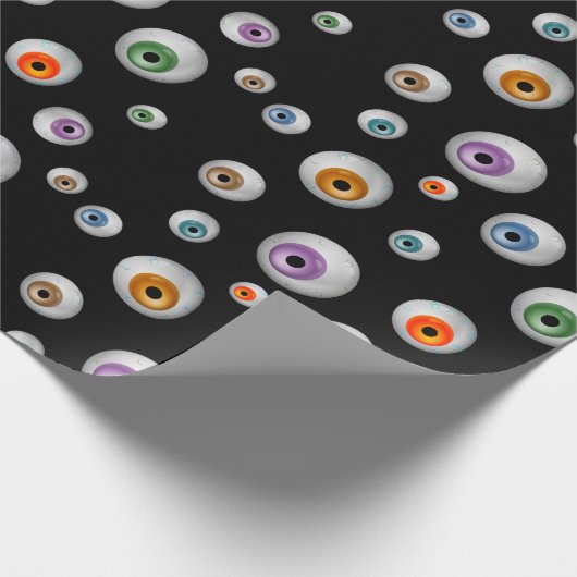 Zombie Eyeballs Geschenkpapier (Ecke)