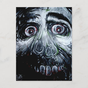 ZOMBIE FACE ART POSTKARTE