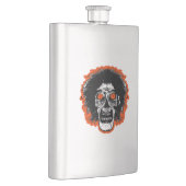 Zombie Face Orange Flachmann (Rechts)