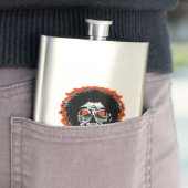 Zombie Face Orange Flachmann (Beispiel)