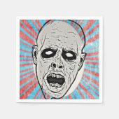 Zombie Face Paper Napkin Serviette (Vorderseite)