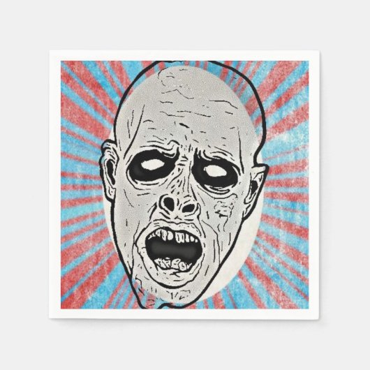 Zombie Face Paper Napkin Serviette (Vorderseite)