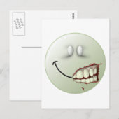 Zombie Face Postkarte (Vorne/Hinten)