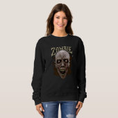 Zombie Fan Skateboard Moon Zombies Living Dead Zo Sweatshirt (Vorne ganz)