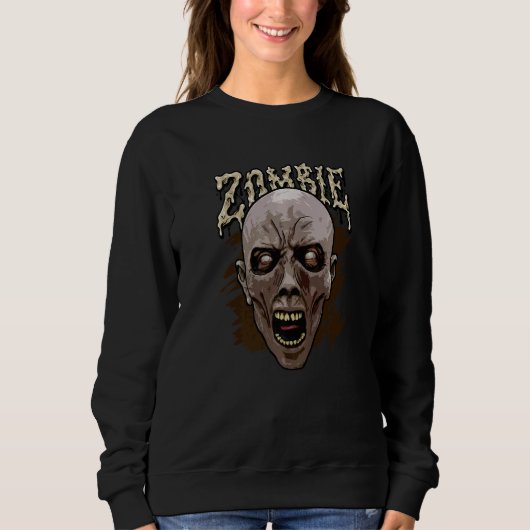 Zombie Fan Skateboard Moon Zombies Living Dead Zo Sweatshirt (Vorderseite)