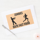 Zombie Fast Food Rechteckiger Aufkleber (Umschlag)