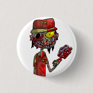 Zombie-Fastfood-Arbeitskraft Button