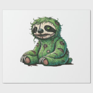 Zombie Faultier Halloween Zombie Faultier Zombie L Geschenkpapier