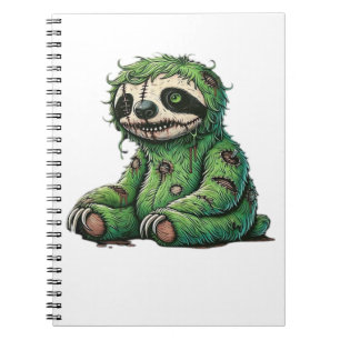 Zombie Faultier Halloween Zombie Faultier Zombie L Notizblock