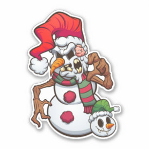 Zombie-Feiertage - Schneemann Aufkleber