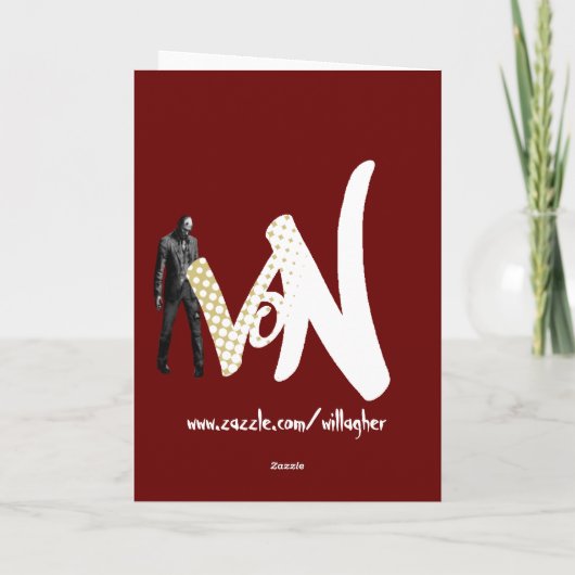 Zombie Feiertagskarte (Rückseite)