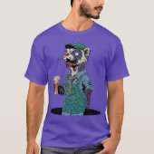 Zombie Ferret Barista T-Shirt (Vorderseite)