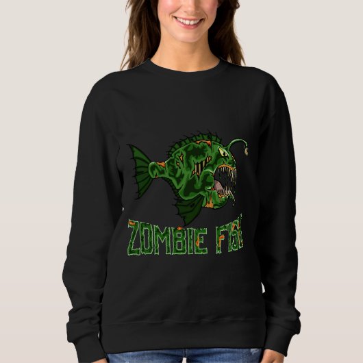 Zombie Fisch The Halloween Deep Sea Frosch Sweatshirt (Vorderseite)