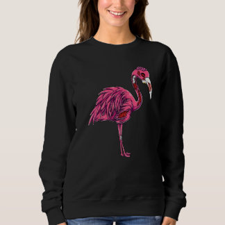 Zombie Flamingo Spooky Creepy Halloween Costume Wo Sweatshirt