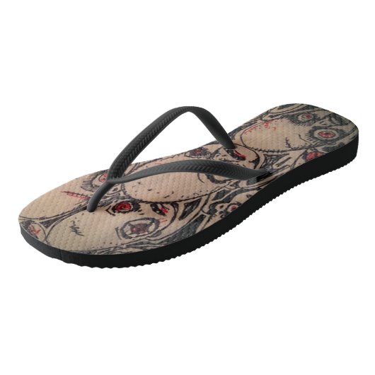 Zombie-Flip-Flops Badesandalen (Schrägansicht)