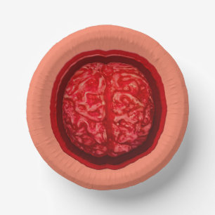 Zombie Food Brain Halloween Pappteller