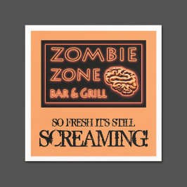 Zombie Food so frisch noch schreiend Halloween Serviette