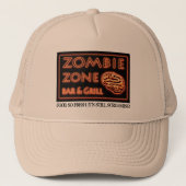 Zombie Food so frisch noch schreiend Halloween Truckerkappe (Vorderseite)