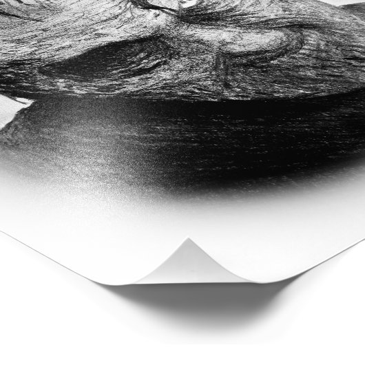 Zombie-Foto Fotodruck (Ecke)