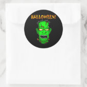 Zombie Frankenstein Runder Aufkleber (Tasche)