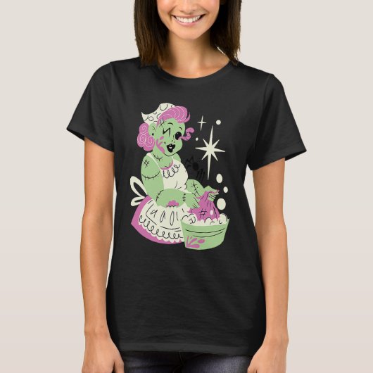 Zombie Frau Mama Sauber Halloween T-Shirt (Vorderseite)