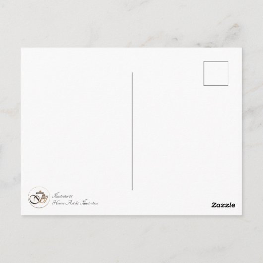 Zombie Fred Postkarte (Rückseite)