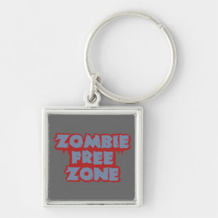 Zombie Free Zone benutzerdefinierte Schlüsselkette Schlüsselanhänger