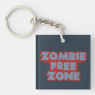 Zombie Free Zone benutzerdefinierte Schlüsselkette Schlüsselanhänger