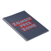 Zombie Free Zone - benutzerdefiniertes Notebook Notizblock (Rechte Seite)