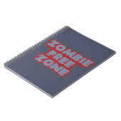 Zombie Free Zone - benutzerdefiniertes Notebook Notizblock (Linke Seite)